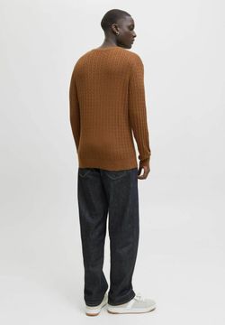 Jersey de cuello redondo con trenzas Jack & Jones Monks Robe