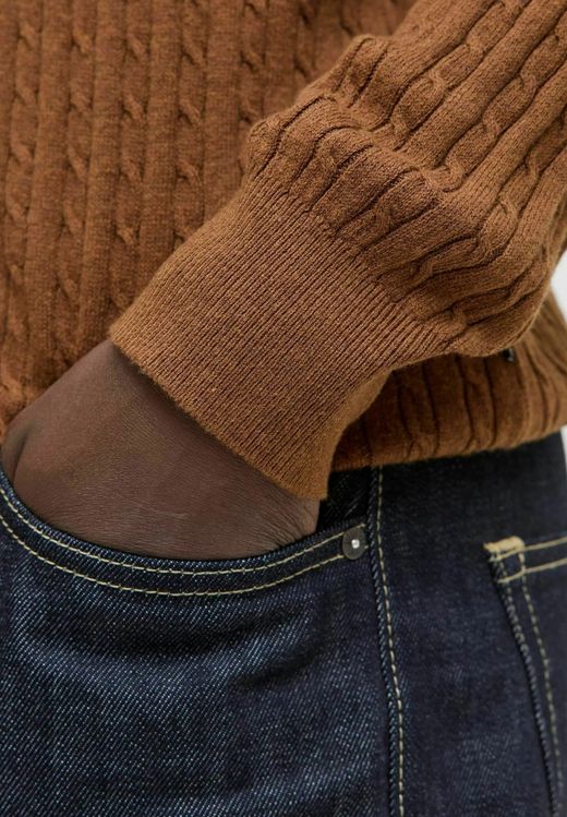 Jersey de cuello redondo con trenzas Jack & Jones Monks Robe