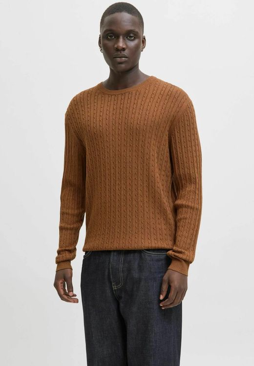 Jersey de cuello redondo con trenzas Jack & Jones Monks Robe