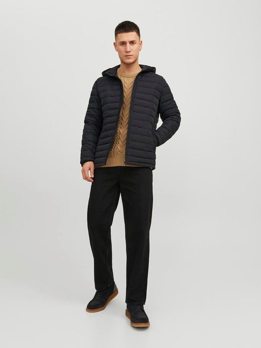 Jersey de cuello redondo con trenzas Jack & Jones Nugget Gold