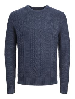 Jersey de cuello redondo con trenzas Jack & Jones Sky Captain