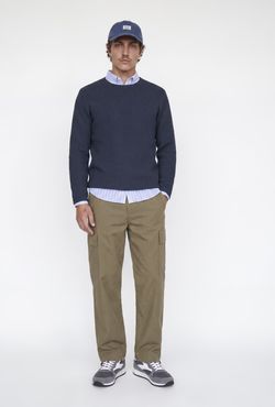 Jersey de cuello redondo de punto ondulado Jack & Jones Dark Navy