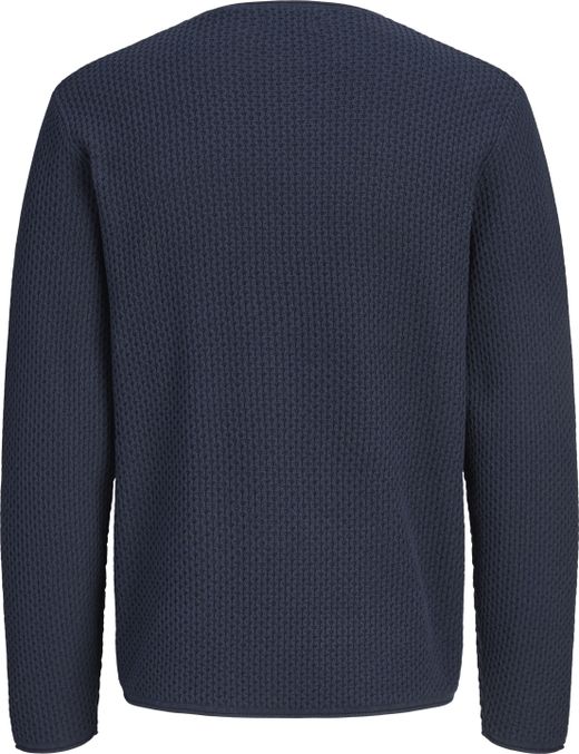 Jersey de cuello redondo de punto ondulado Jack & Jones Dark Navy