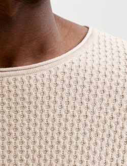 Jersey de cuello redondo de punto ondulado Jack & Jones Silver Lining