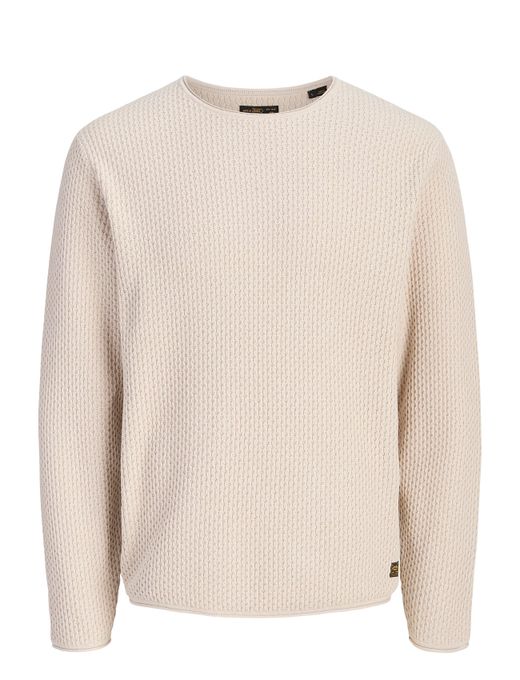 Jersey de cuello redondo de punto ondulado Jack & Jones Silver Lining