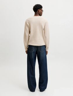 Jersey de cuello redondo de punto ondulado Jack & Jones Silver Lining