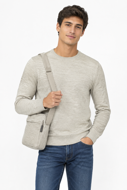 Jersey de cuello redondo jaspeado Blend Of America Crockery