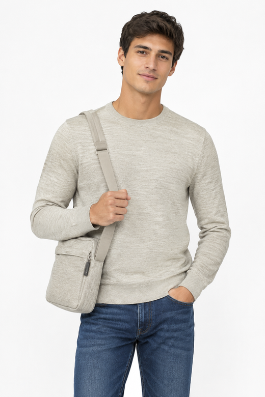 Jersey de cuello redondo jaspeado Blend Of America Crockery
