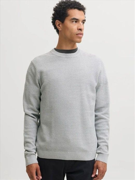Jersey de cuello redondo jaspeado Jack & Jones Light Grey Mela