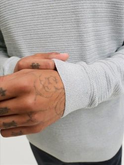 Jersey de cuello redondo jaspeado Jack & Jones Light Grey Mela