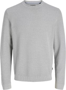 Jersey de cuello redondo jaspeado Jack & Jones Light Grey Mela