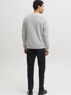 Jersey de cuello redondo jaspeado Jack & Jones Light Grey Mela