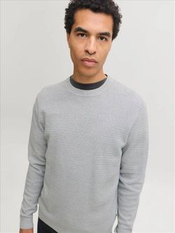 Jersey de cuello redondo jaspeado Jack & Jones Light Grey Mela
