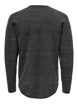 Jersey de cuello redondo jaspeado Only & Sons Black