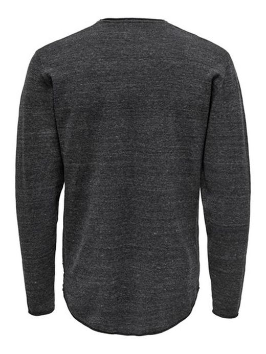 Jersey de cuello redondo jaspeado Only & Sons Black