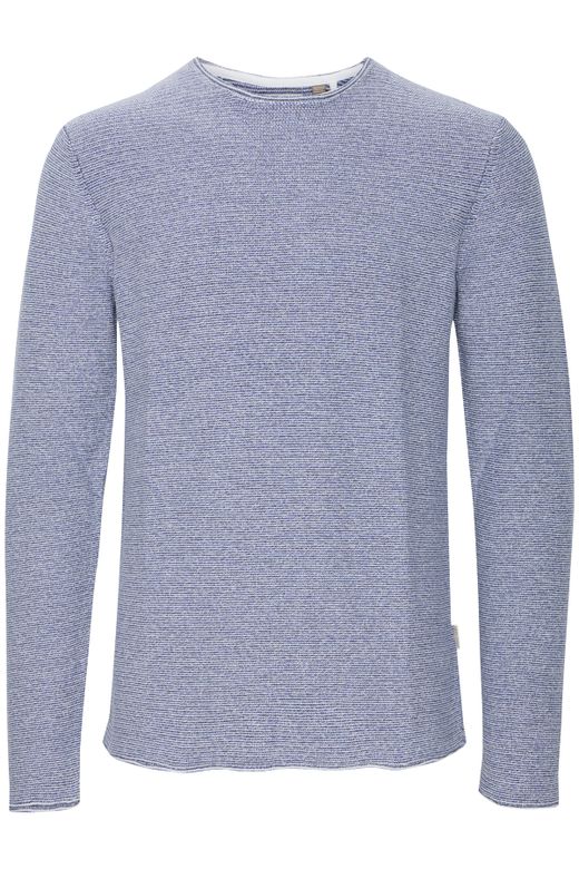 Jersey de cuello redondo micro rayas jaspeadas Blend Of America Dress Blue