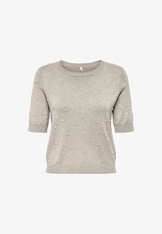 Jersey de cuello redondo perlas Only Pumice Stone