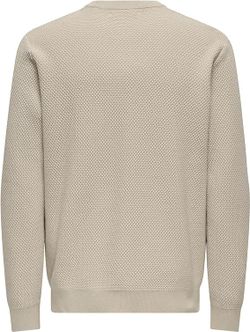 Jersey de cuello redondo punto hexagonal Only & Sons Silver Lining