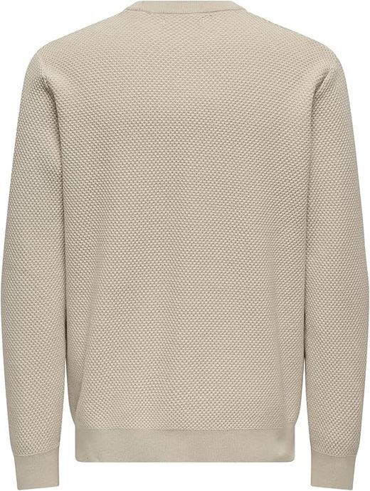 Jersey de cuello redondo punto hexagonal Only & Sons Silver Lining