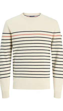Jersey de cuello redondo rayas Jack & Jones Buttercream