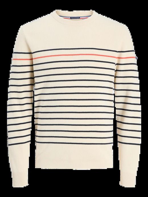 Jersey de cuello redondo rayas Jack & Jones Buttercream