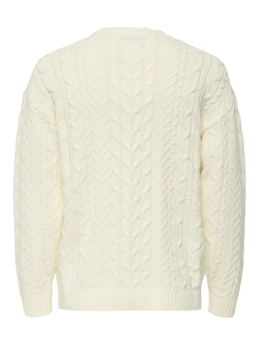 Jersey de cuello redondo rayas Jack & Jones Buttercream