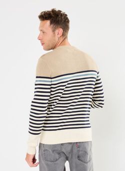 Jersey de cuello redondo rayas marineras Jack & Jones Buttercream