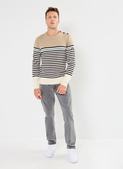 Jersey de cuello redondo rayas marineras Jack & Jones Buttercream