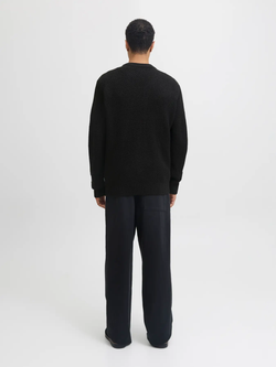 Jersey de cuello redondo trenzas Jack & Jones Black