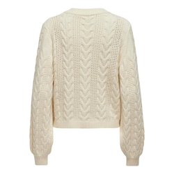 Jersey de cuello redondo trenzas Only Whitecap Gray