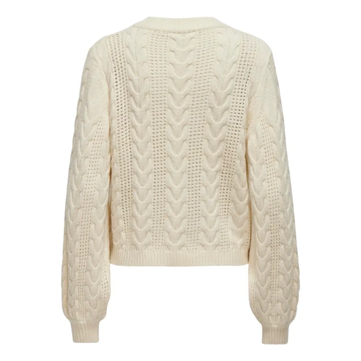 Jersey de cuello redondo trenzas Only Whitecap Gray