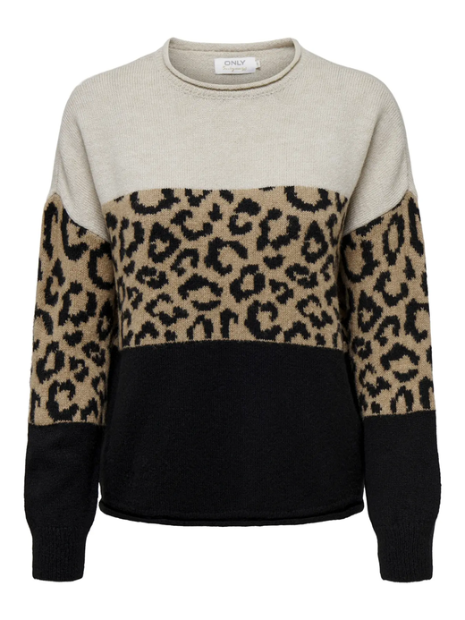 Jersey de cuello redondo tricolor Only Moonbean