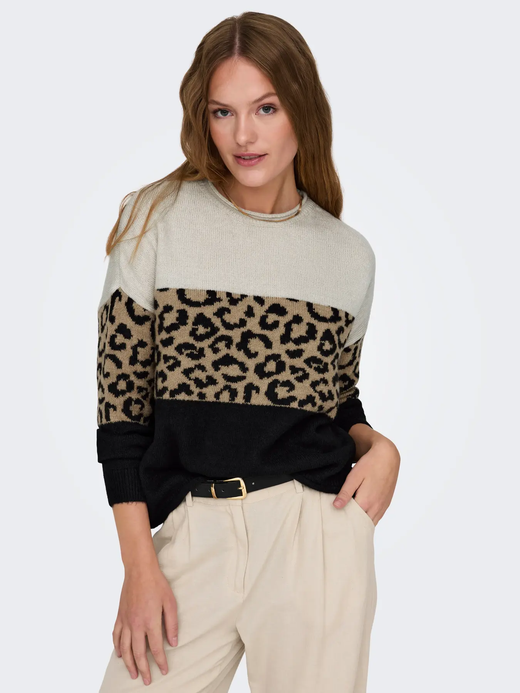 Jersey de cuello redondo tricolor Only Moonbean