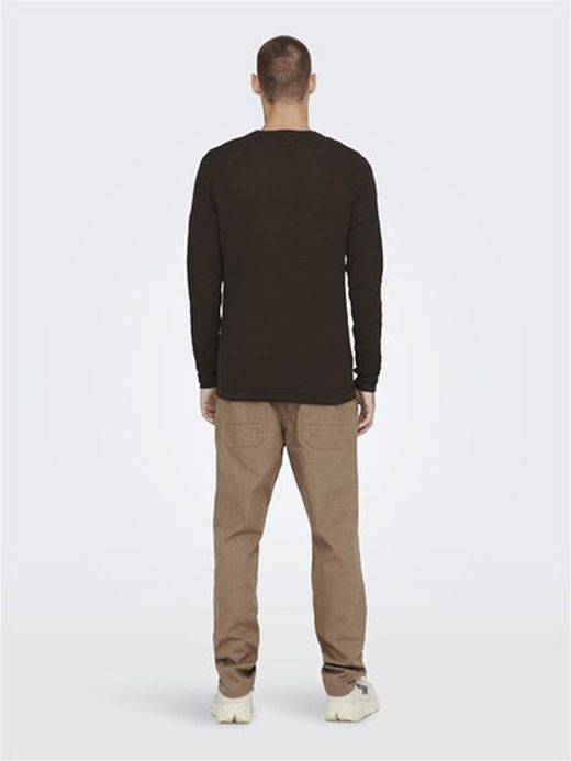 Jersey de punto granulado Only & Sons Brown