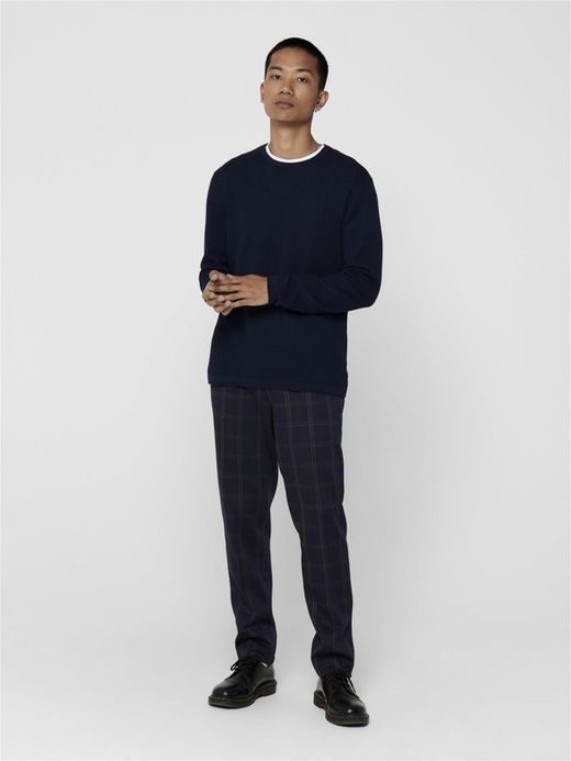 Jersey de punto granulado Only & Sons Dress Blue