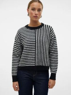 Jersey de rayas bicolor Vero Moda Black