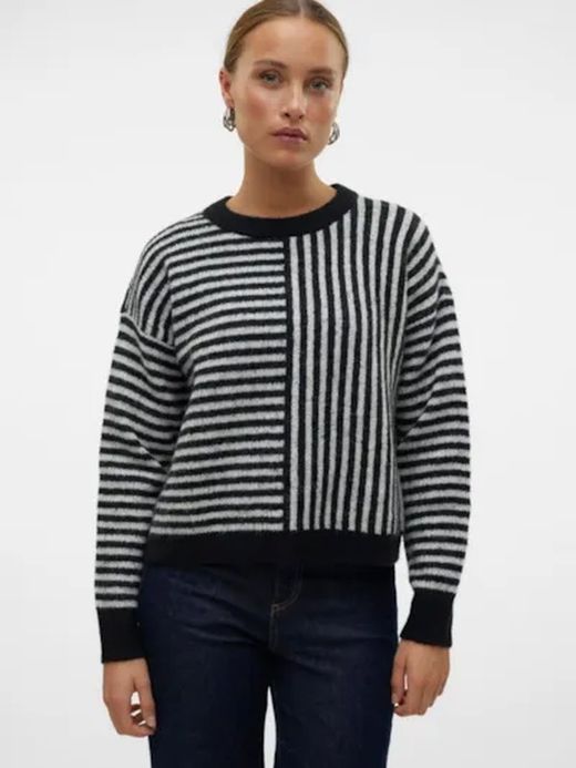 Jersey de rayas bicolor Vero Moda Black