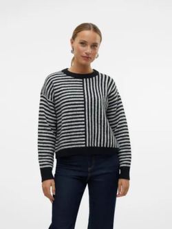 Jersey de rayas bicolor Vero Moda Black