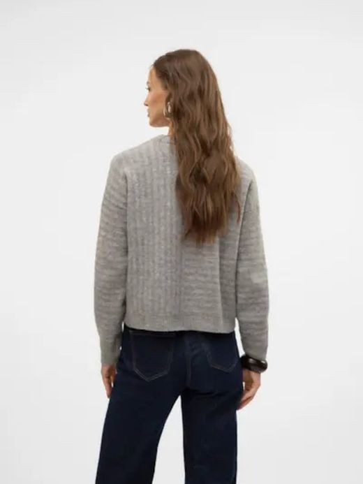 Jersey de rayas bicolor Vero Moda Light Grey Mela