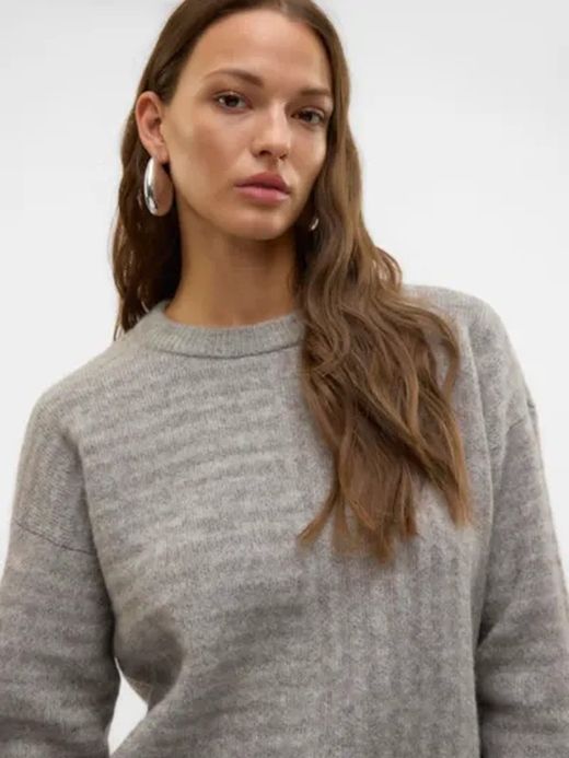 Jersey de rayas bicolor Vero Moda Light Grey Mela