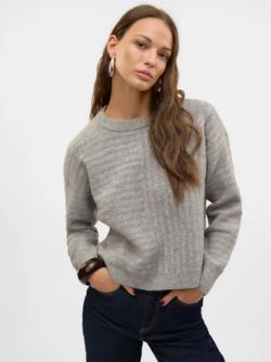 Jersey de rayas bicolor Vero Moda Light Grey Mela