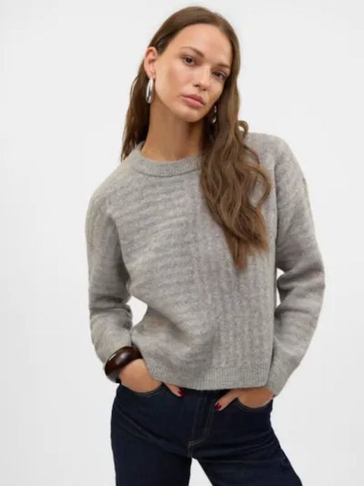 Jersey de rayas bicolor Vero Moda Light Grey Mela