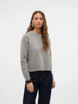 Jersey de rayas bicolor Vero Moda Light Grey Mela