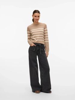 Jersey de rayas monocolor Vero Moda Silver Mink
