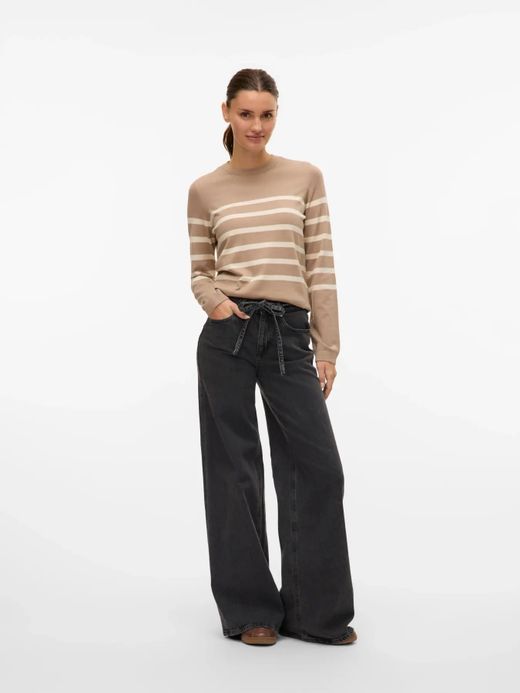 Jersey de rayas monocolor Vero Moda Silver Mink