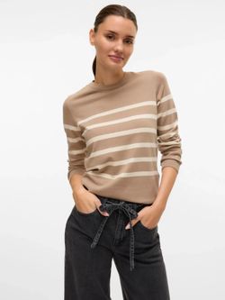 Jersey de rayas monocolor Vero Moda Silver Mink