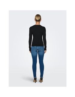 Jersey fino de canalé triangular Only Black