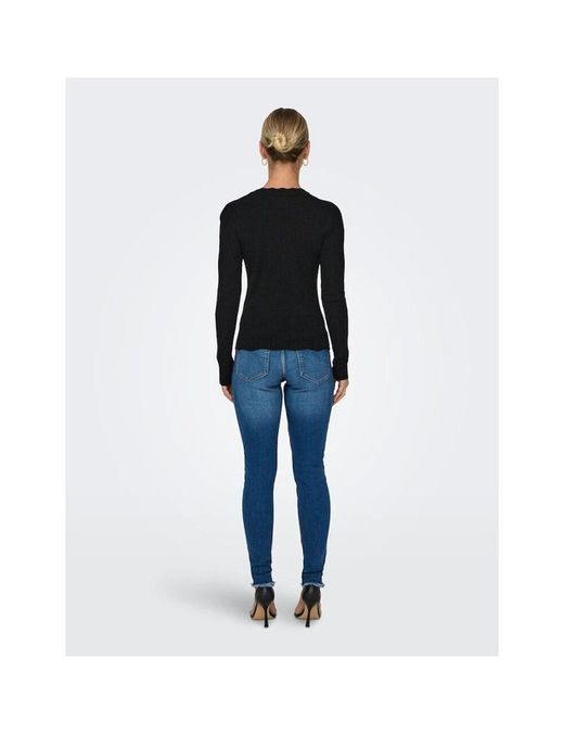 Jersey fino de canalé triangular Only Black