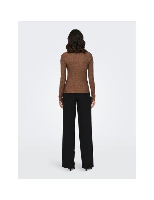 Jersey fino de canalé triangular Only Brown