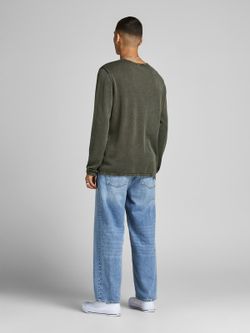 Jersey fino desgastado Jack & Jones Dusty Olive